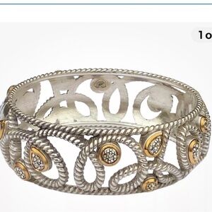 Elegant Brighton Silver and Gold-Tone Women's Bracelet